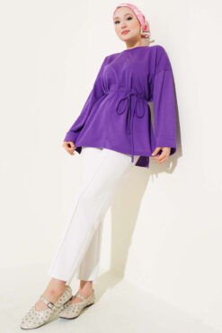 Alternative view of Double Sleeve Tie Tunic Lilac