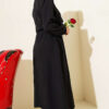 Button Bolero Waist Elastic Double Dress Black – Bild 3