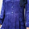 Buttoned Silk Satin Dress Navy Blue - Image 4