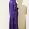Buttoned Silk Satin Dress Purple – Bild 3