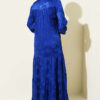 Buttoned Silk Satin Dress Saxon Blue – Bild 3