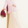 Button-Up Textured Short Knit Cardigan Pink – Bild 2