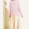 Button-Up Textured Short Knit Cardigan Pink – Bild 3