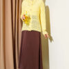 Button-Up Textured Short Knit Cardigan Yellow - Image 2