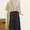 Button-Up Textured Short Knit Cardigan Mink - Imagen 2