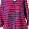 Plaid Asymmetrical Collar Shirt Plum - immagine 4