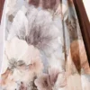 Floral Bamboo Crinkle Scarf with Stripe Details Grey - Afbeelding 4