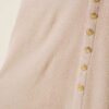Button-Up Ribbed Dress with Hem Edge Beige - Imagen 4