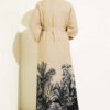 Patterned Full-Button Hem Dress Black – Image 3