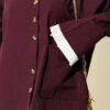 Two-Piece Set with Hem Edge Detail Burgundy – Image 4