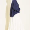 Relaxed Fit Hem Edge Tunic with Gathered Details Navy Blue – Bild 3