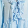 Ruffled Detail Tie Waist Skirt Set Baby Blue - immagine 4