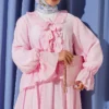 Ruffled Detail Tie Waist Skirt Set Pink – Image 2
