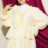 Ruffled Detail Tie Waist Skirt Set Yellow – Image 2