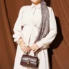Ruffled Detail Belted Skirt Set Beige – Image 2