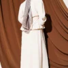 Ruffled Detail Belted Skirt Set Beige – Image 3