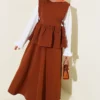 Zippered Jacket Modal Dress Set Brown - Imagen 7