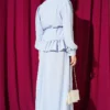 Ruffled Detail Belted Skirt Set Blue - Afbeelding 3