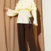 Ruffled Tie Waist Tunic Yellow - Imagen 2
