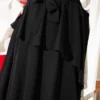 Ruffled Belt Detail Chiffon Skirt Black – Bild 4