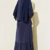 Zippered Jacket Modal Dress Set Navy Blue - Imagen 3