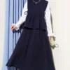 Zippered Jacket Modal Dress Set Navy Blue - Imagen 6
