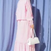 Zippered Jacket Modal Dress Set Pink - Image 3