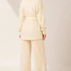 Zippered Square Belted Two-Piece Set Yellow – Bild 4