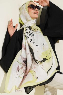 Brushed Bamboo Crinkle Shawl Yellow