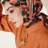 Brushed Pattern Soft Scarf Dark Brown - Afbeelding 2