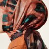 Brushed Pattern Soft Scarf Dark Brown - Afbeelding 4