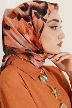 Alternative view of Brushed Pattern Soft Scarf Camel