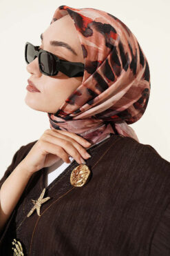 Alternative view of Brushed Pattern Soft Scarf Latte