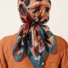 Brushed Pattern Soft Scarf Petrol - Afbeelding 3