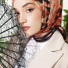 Brushed Pattern Soft Scarf Beige - Afbeelding 5