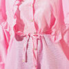 Ruffled Sailor Collar Tie Belt Shirt Pink – Bild 4