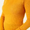 ⁦Ribbed Turtleneck Knit Sweater Mustard⁩ - الصورة ⁦4⁩