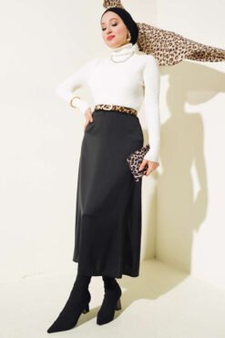 Alternative view of Ribbed Turtleneck Knit Sweater Bone