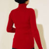 Ribbed Turtleneck Knit Sweater Red - Imagen 3