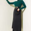 Ribbed Turtleneck Knit Sweater Oil Green - Afbeelding 2