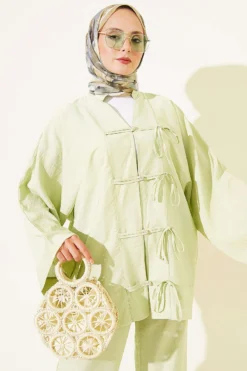 Alternative view of Bow Detail Kimono Set