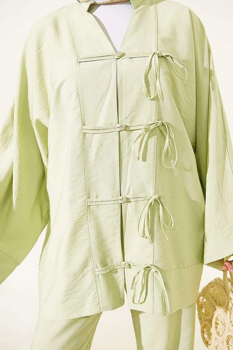 Bow Detail Kimono Set - Image 4