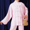 Bow Detail Kimono Set Pink - immagine 2