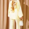 Bow Detail Kimono Set Yellow - Image 3