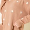 Bow Embellished Knit Sweater Latte - immagine 4