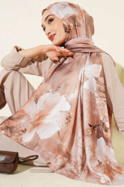 Digital Print Shawl Latte