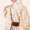 Buttoned Floral Print Dress Yellow - Image 2