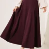 Pocketed Skirt with Scarf Detail Plum