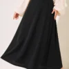 Pocketed Skirt with Scarf Detail Black – Bild 2