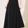 Pocketed Skirt with Scarf Detail Black – Bild 4